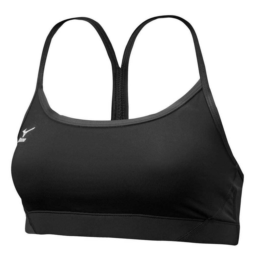 Womens Mizuno Hybrid Volleyball Sports Bra Black Philippines (FGZHNX369)